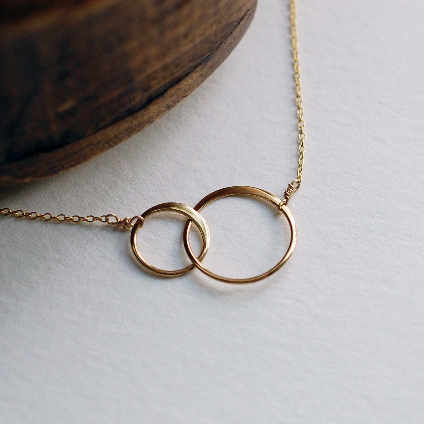 Gold 2 Circles Necklace
