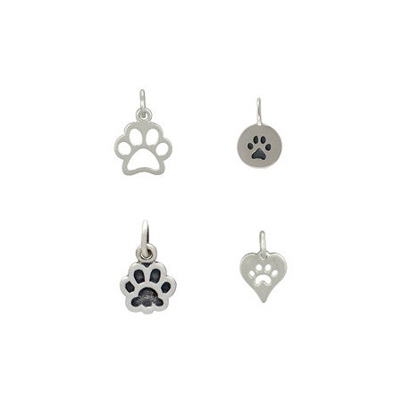 Silver Paw Charms