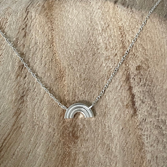 Mini Silver Rainbow Necklace