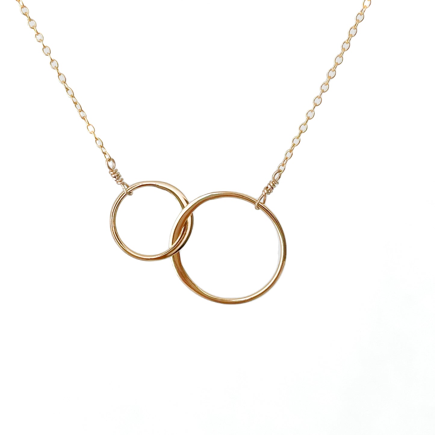 Gold 2 Circles Necklace