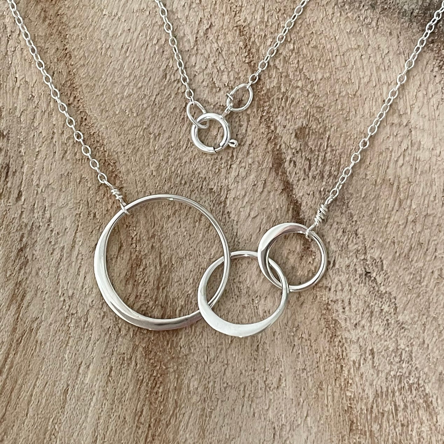 Silver 3 Circles Necklace