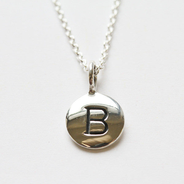 Initial Pendant Necklace on 16" Chain