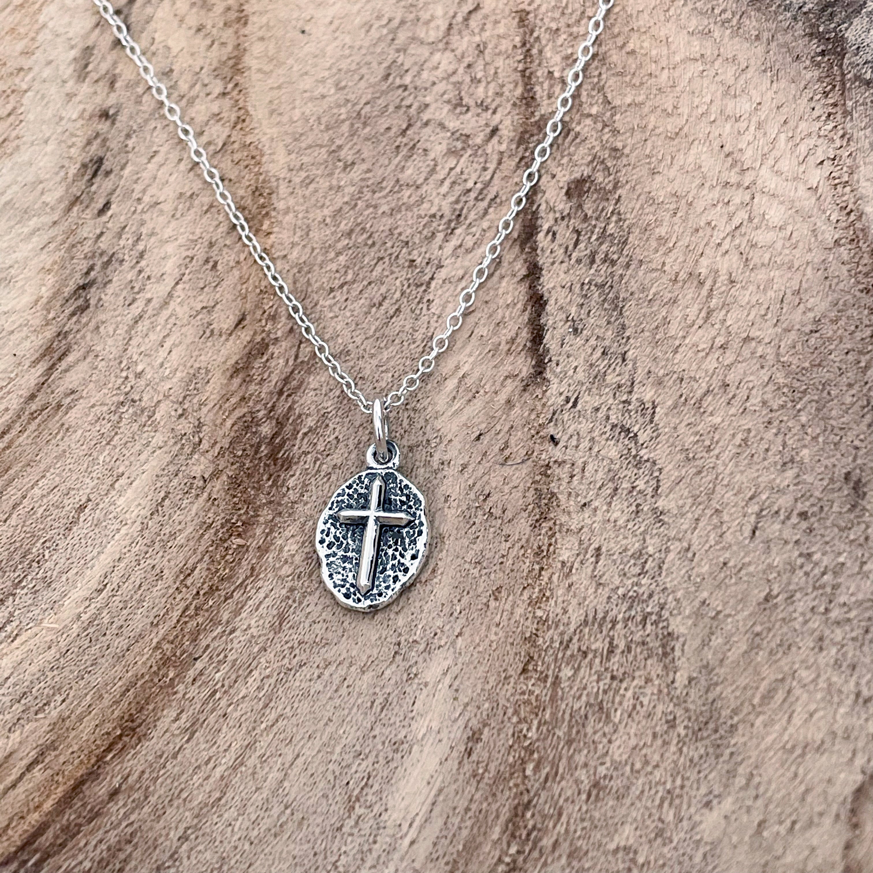 Rustic Cross Necklace | Layering Necklace